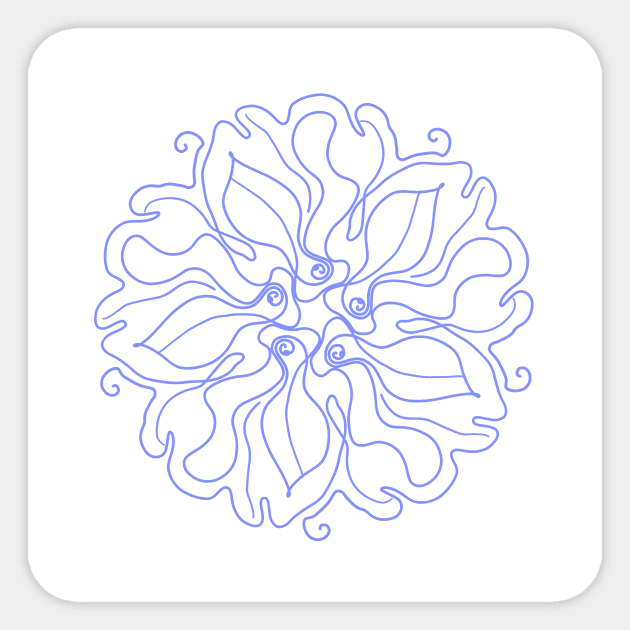 delicate blue mandala Sticker by ylleloog